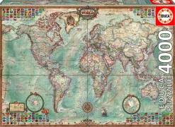 Educa Astrologie & Wereldkaarten|2000 En Meer<Grote wereldkaart - 4000 stukjes