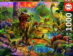 Educa Dieren|1000-1499<Het land van de dinosaurussen - legpuzzel van 1000 stukjes