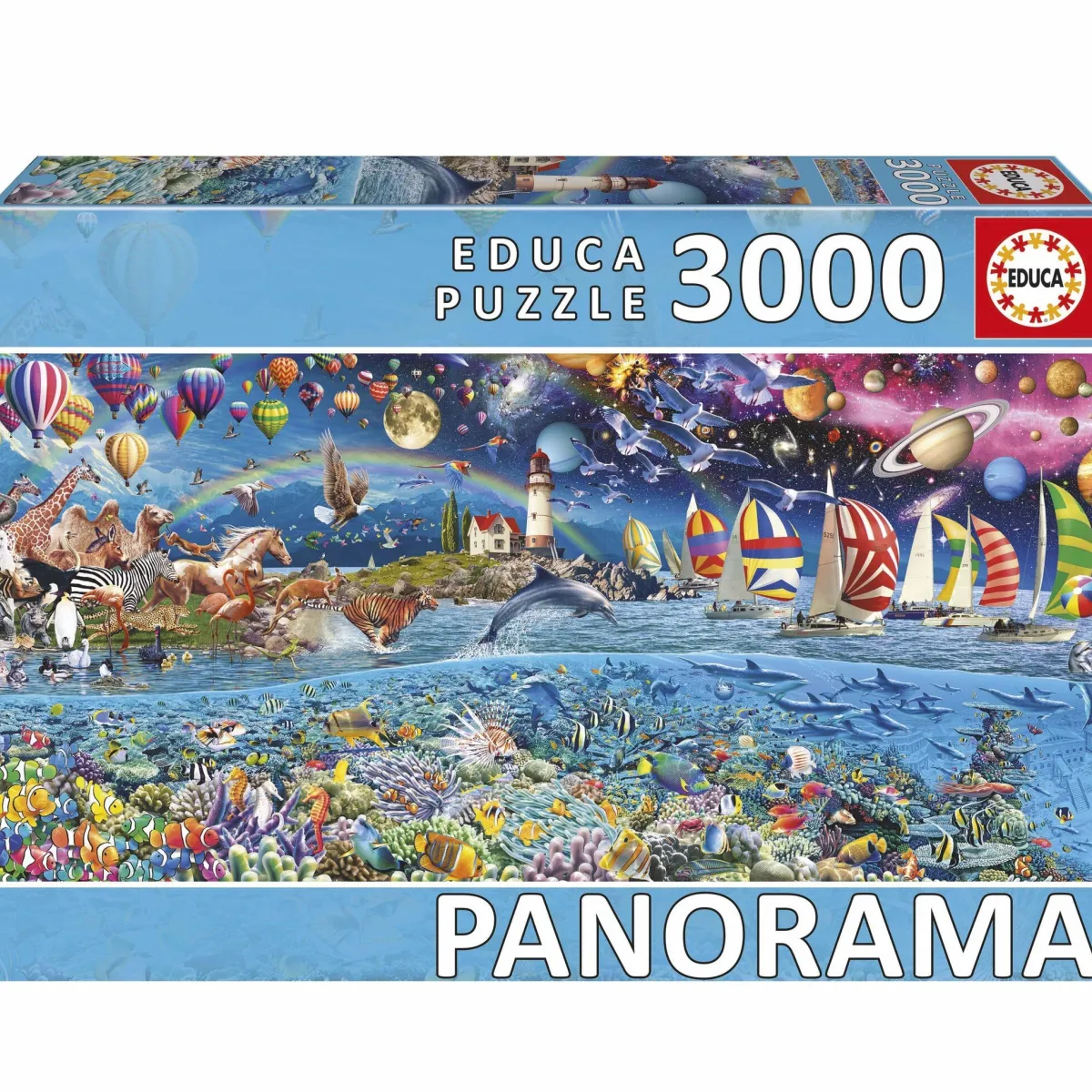 Educa Dieren|Landschappen<Het Leven - Panorama - puzzel van 3000 stukjes
