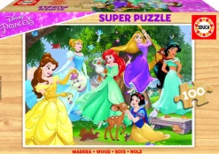 Kinderen Educa Disney, Pixar, Marvel|Legpuzzels<HOUT: Disney Prinsessen - houten puzzel van 100 stukjes