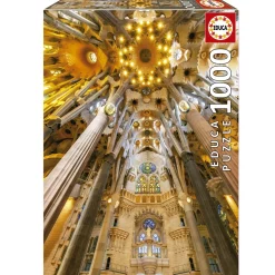 Educa Kunst En Cultuur|Landschappen<Interieur van de Sagrada Familia - puzzel 1000 stukjes