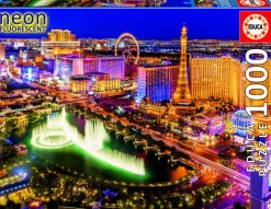 Educa Puzzel + Extra Item|Steden En Gebouwen<Las Vegas - Glow in the Dark - 1000 stukjes
