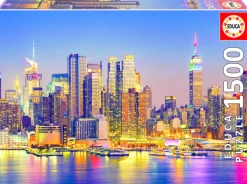 Educa Steden En Gebouwen|1500-1999<Manhattan bij nacht - legpuzzel van 1500 stukjes