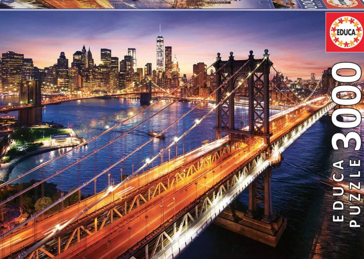 Educa Steden En Gebouwen|2000 En Meer<Manhattan in New York - puzzel van 3000 stukjes
