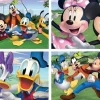 Kinderen Educa Disney, Pixar, Marvel|Legpuzzels<Mickey Mouse en vrienden - 4 puzzels van 20 / 40 / 60 / 80 stukjes