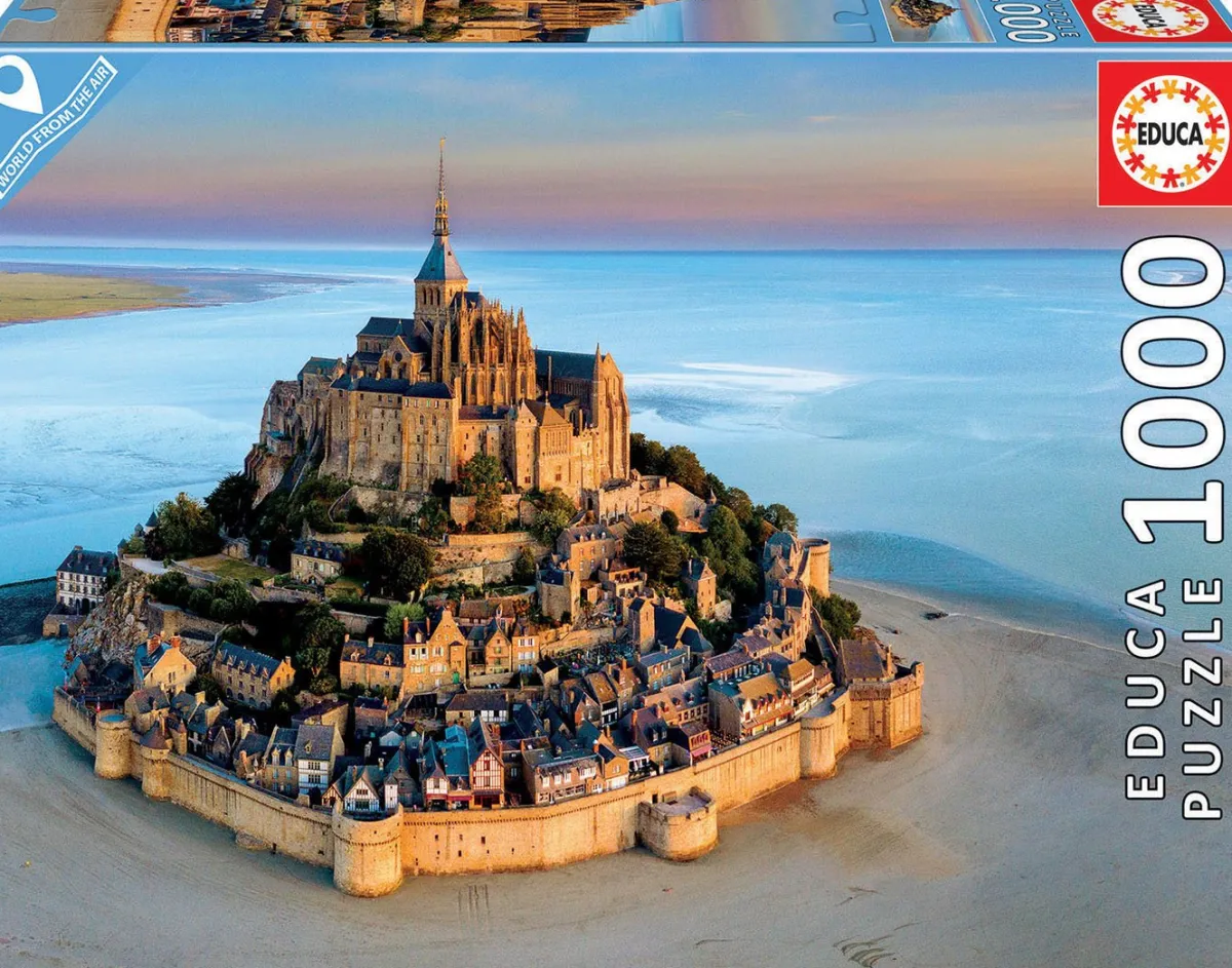 Educa Steden En Gebouwen|1000-1499<Mont-Saint-Michel - puzzel 1000 stukjes