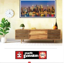 Educa Panorama|Astrologie & Wereldkaarten<New York Skyline Panorama - puzzel van 3000 stukjes