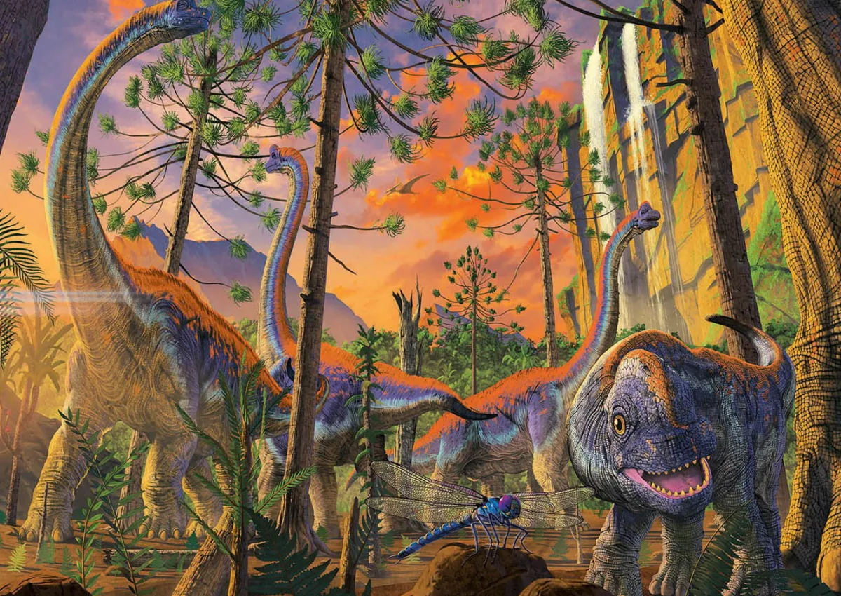 Kinderen Educa Dieren|Legpuzzels<Nieuwsgierige Dino - legpuzzel van 500 stukjes