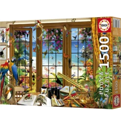 Educa Steden En Gebouwen|1500-1999<Observatievenster voor vogelspotters - legpuzzel van 1500 stukjes