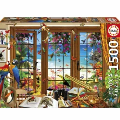 Educa Steden En Gebouwen|1500-1999<Observatievenster voor vogelspotters - legpuzzel van 1500 stukjes