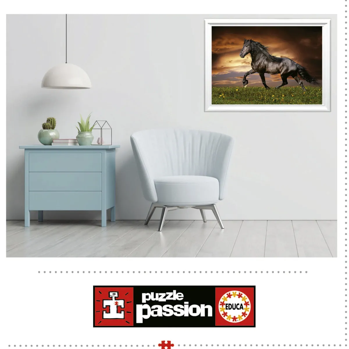 Educa Dieren|1000-1499<Paard in Draf - puzzel 1000 stukjes