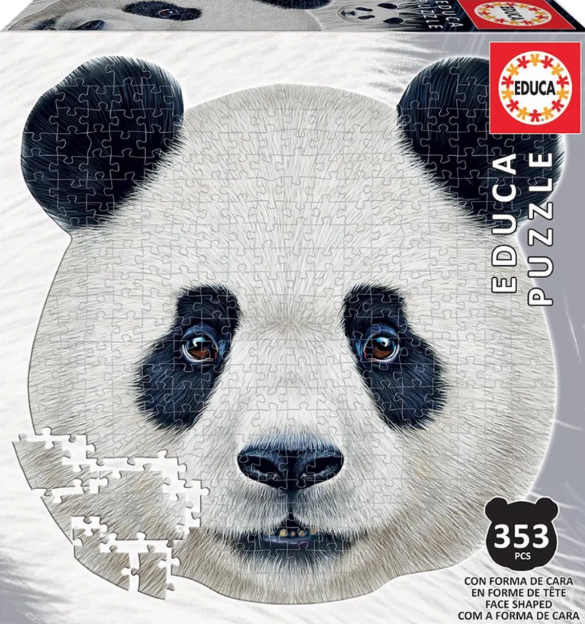 Kinderen Educa Speciale Vorm|Dieren<Panda - vormenpuzzel - puzzel van 353 stukjes