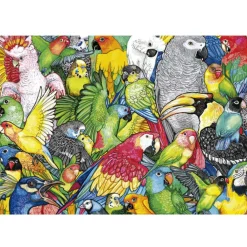 Kinderen Educa Tekening|Dieren<Papegaaien - legpuzzel van 500 stukjes