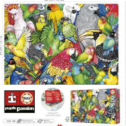 Kinderen Educa Tekening|Dieren<Papegaaien - legpuzzel van 500 stukjes