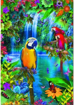 Educa Fantasy|Dieren<Papegaaien in de tropen - puzzel van 500 stukjes