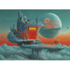 Kinderen Educa Fantasy|Tekening<Planeet van Vuur en Ijs - legpuzzel van 500 XL stukjes