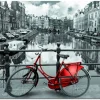 Educa Steden En Gebouwen|1000-1499<Rode fiets in Amsterdam, 1000 stukjes