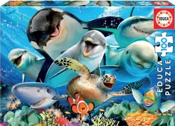 Kinderen Educa Dieren|Legpuzzels<Selfie onder water - puzzel van 100 stukjes