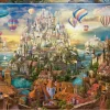 Educa Tekening|Kunst En Cultuur<Stad Van Dromen - puzzel van 2000 stukjes