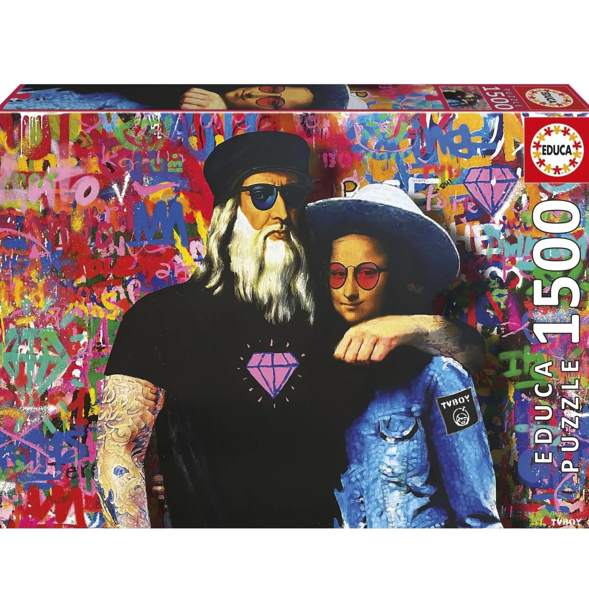 Educa Kunst En Cultuur|1500-1999<TV boy Leo y Lisa - puzzel 1500 stukjes