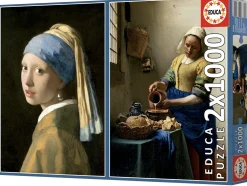 Educa Kunst En Cultuur|1000-1499<Vermeer - 2 x 1000 stukjes legpuzzel