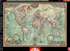 Educa Kunst En Cultuur|Astrologie & Wereldkaarten<Wereldkaart - puzzel van 1500 stukjes