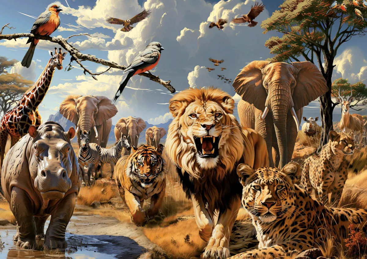 Educa Dieren|1000-1499<Wilde Dieren - puzzel 1000 stukjes