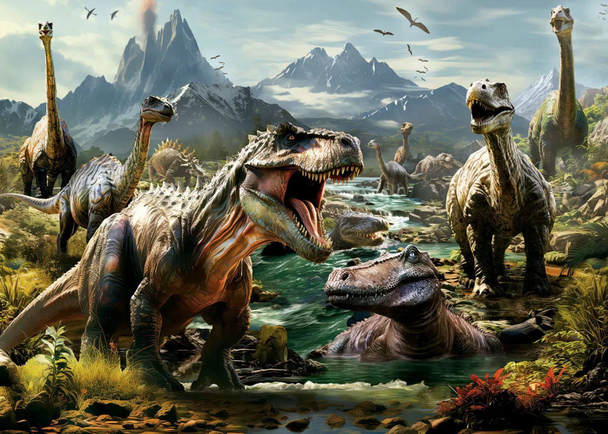 Educa Dieren|1000-1499<Woeste Dinosaurussen - puzzel 1000 stukjes