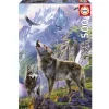 Kinderen Educa Tekening|Dieren<Wolven op de rotsen - legpuzzel van 500 stukjes