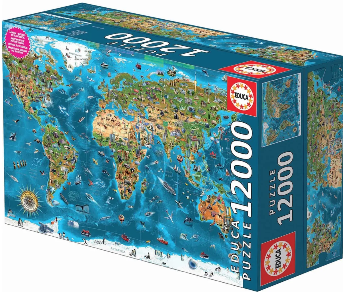 Educa Astrologie & Wereldkaarten|2000 En Meer<Wonderen van de wereld - puzzel van 12000 stukjes