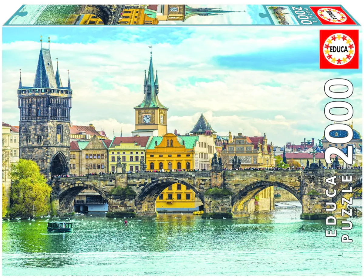 Educa Steden En Gebouwen|2000 En Meer<Zicht op Praag - puzzel van 2000 stukjes