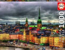 Educa Steden En Gebouwen|1000-1499<Zicht op Stockholm in Zweden - legpuzzel van 1000 stukjes