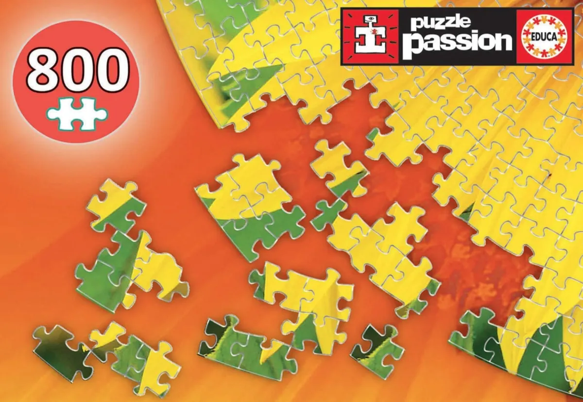 Kinderen Educa Legpuzzels|500-999<Zonnebloem - Cirkelvormige puzzel - 800 stukjes