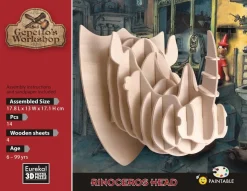 Kinderen Eureka 3d Puzzels|Dieren<Neushoorn - Gepetto's Workshop - 3D puzzel