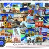 Eurographics Puzzles Kunst En Cultuur|Landschappen<Globetrotter - Wereld - Collage - puzzel van 1000 stukjes
