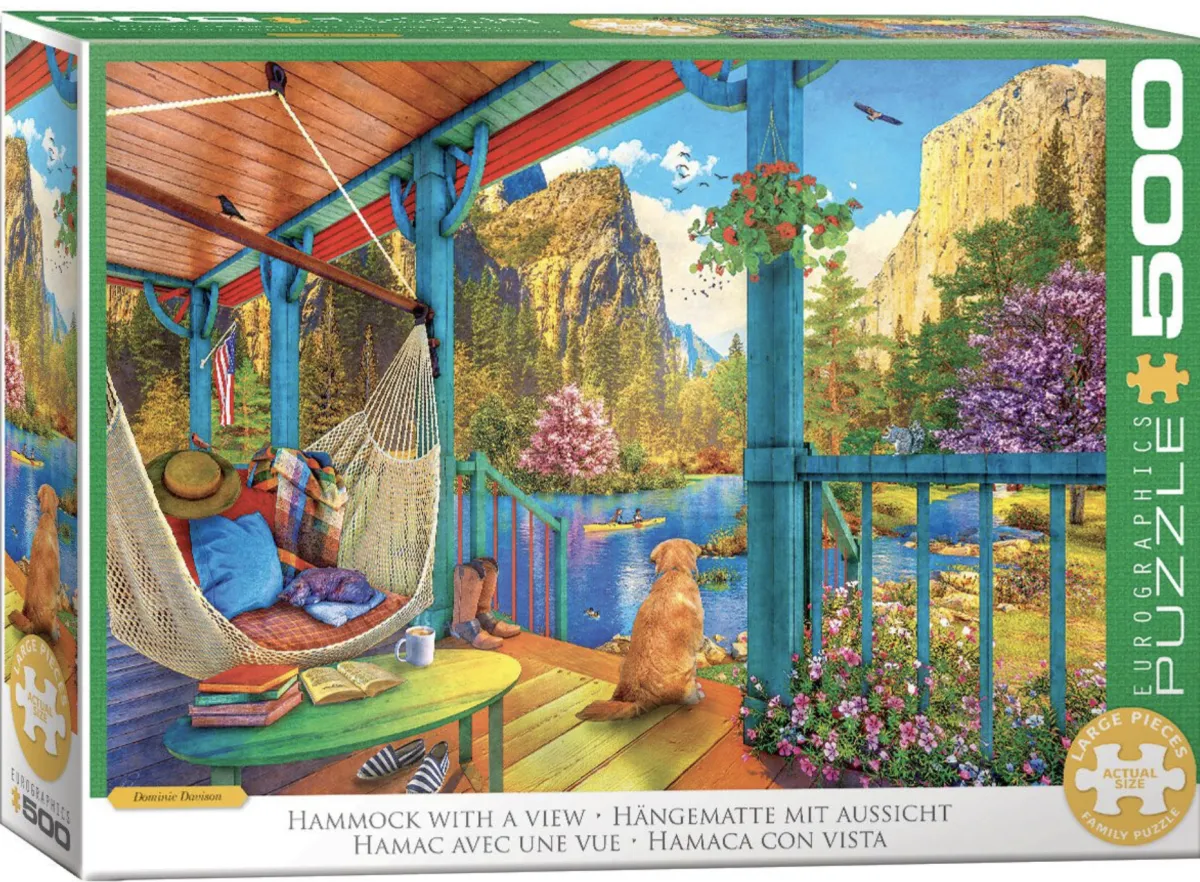 Eurographics Puzzles Kunst En Cultuur|Steden En Gebouwen<Hangmat met uitzicht - puzzel van 500 XXL stukjes