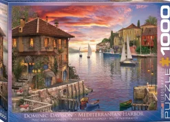 Eurographics Puzzles Kunst En Cultuur|Steden En Gebouwen<Middellandse haven - puzzel van 1000 stukjes