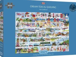 Gibsons Tekening|2000 En Meer<Cream Teas & Queuing - puzzel van 2000 stukjes