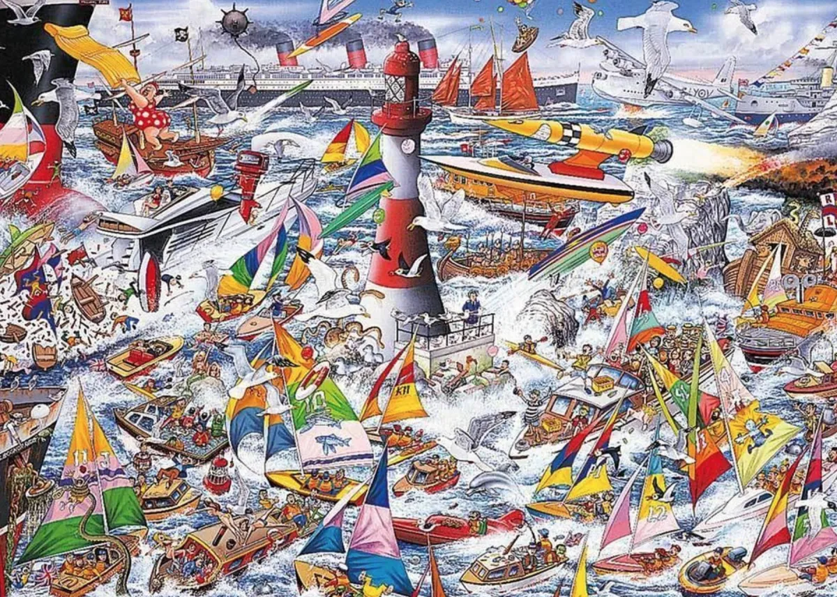 Gibsons Tekening|1000-1499<I Love Boats - puzzel van 1000 stukjes