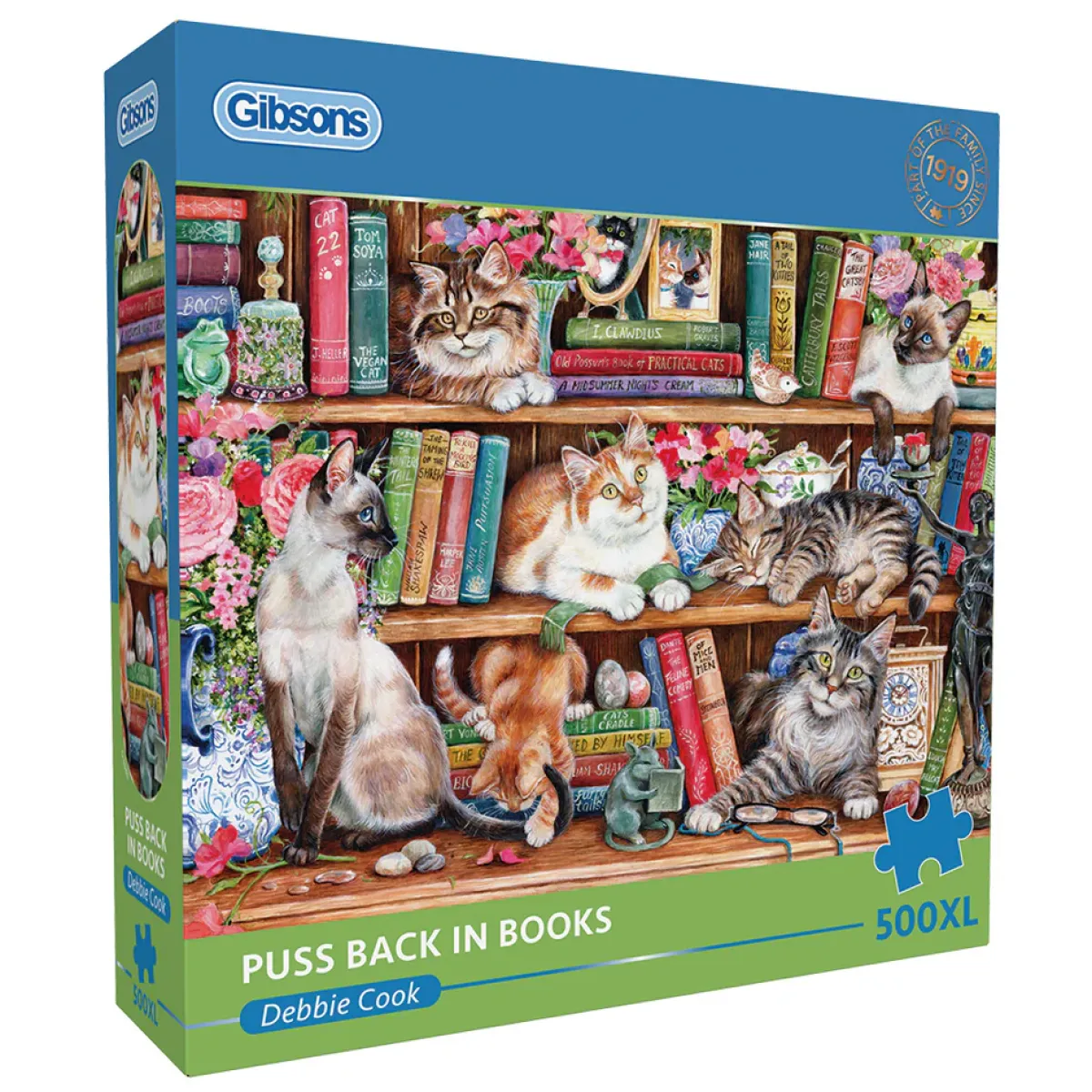 Gibsons Tekening|Dieren<Puss Back in Books - 500 XL stukjes