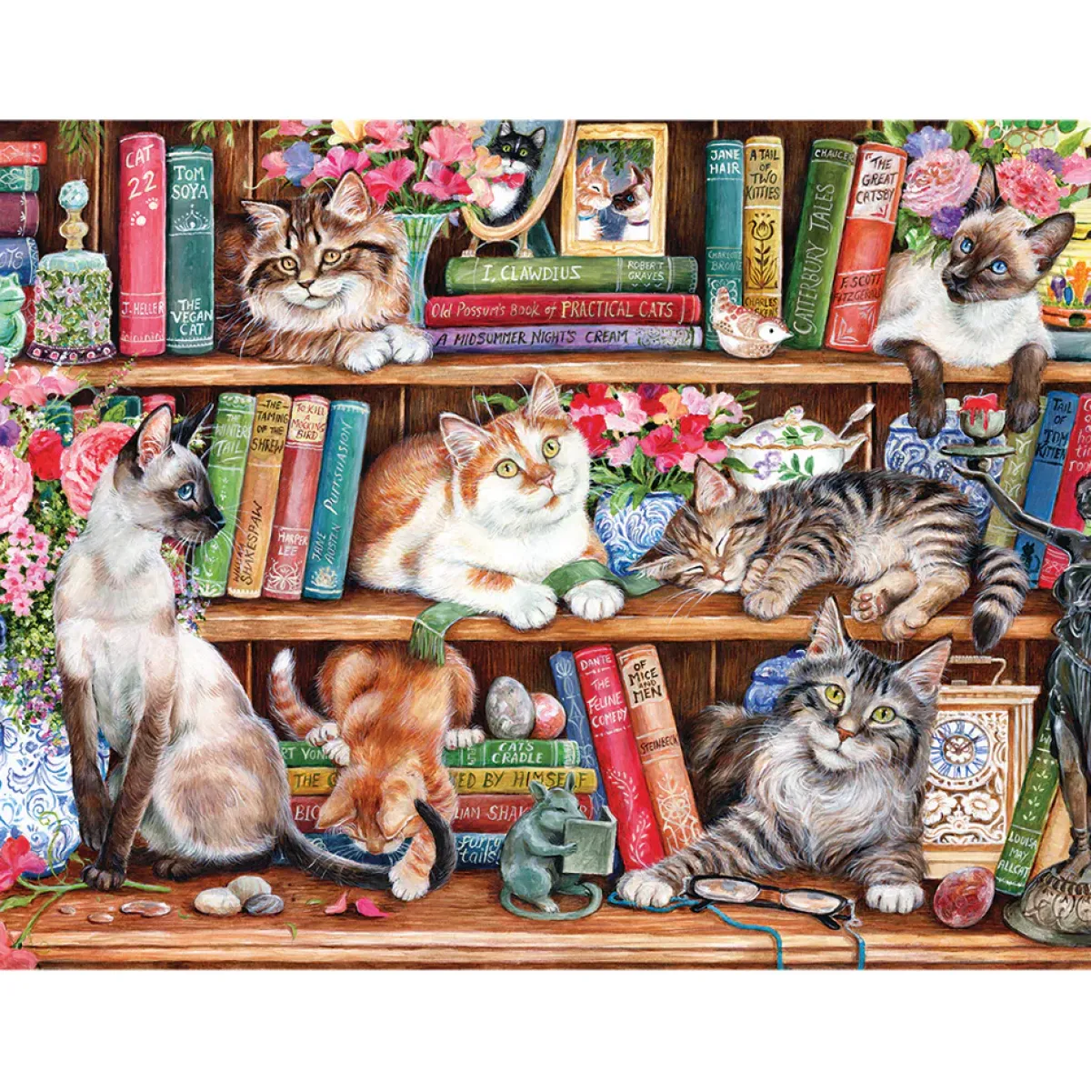 Gibsons Tekening|Dieren<Puss Back in Books - 500 XL stukjes