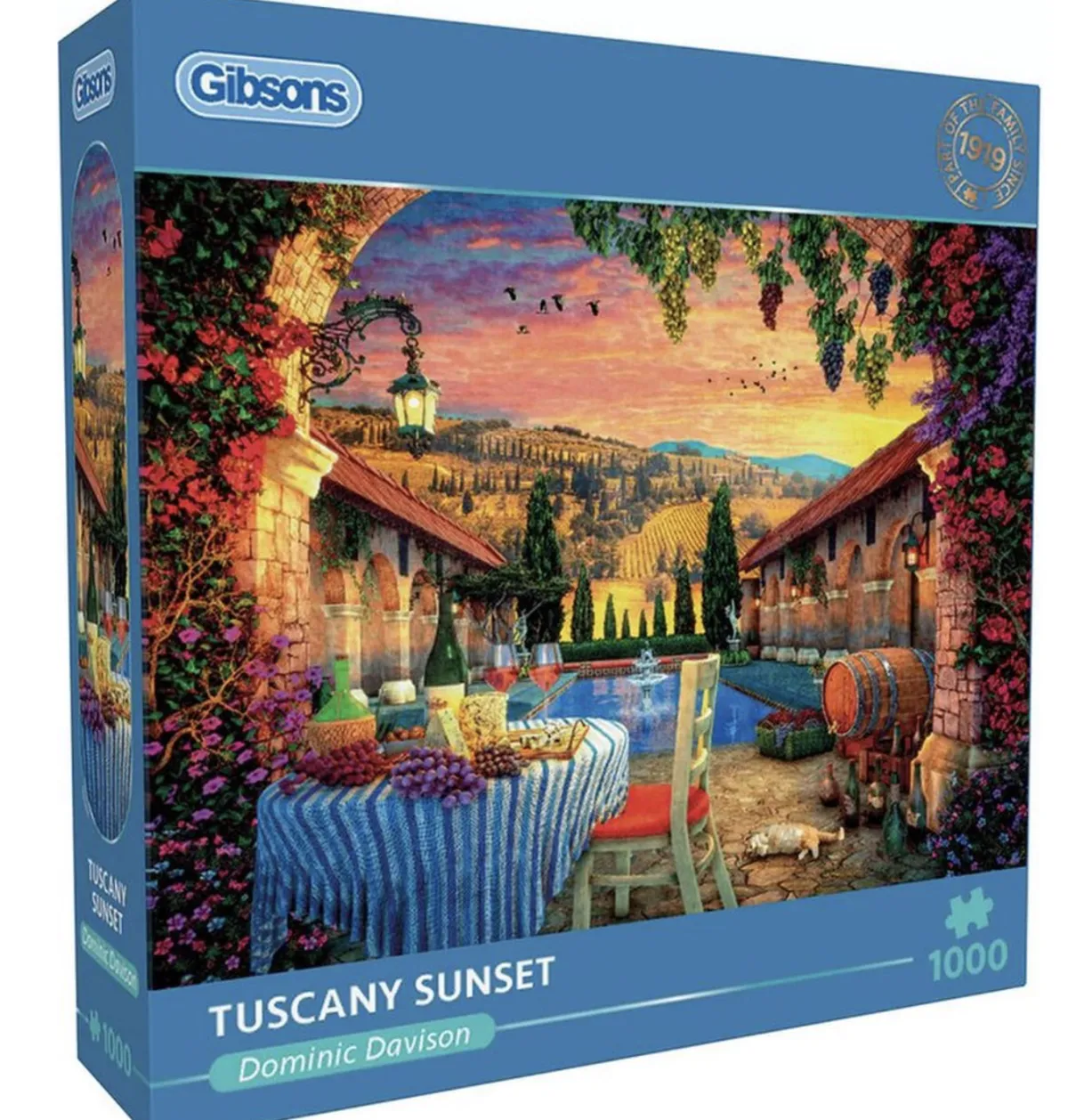 Gibsons Tekening|1000-1499<Tuscany Sunset - puzzel van 1000 stukjes