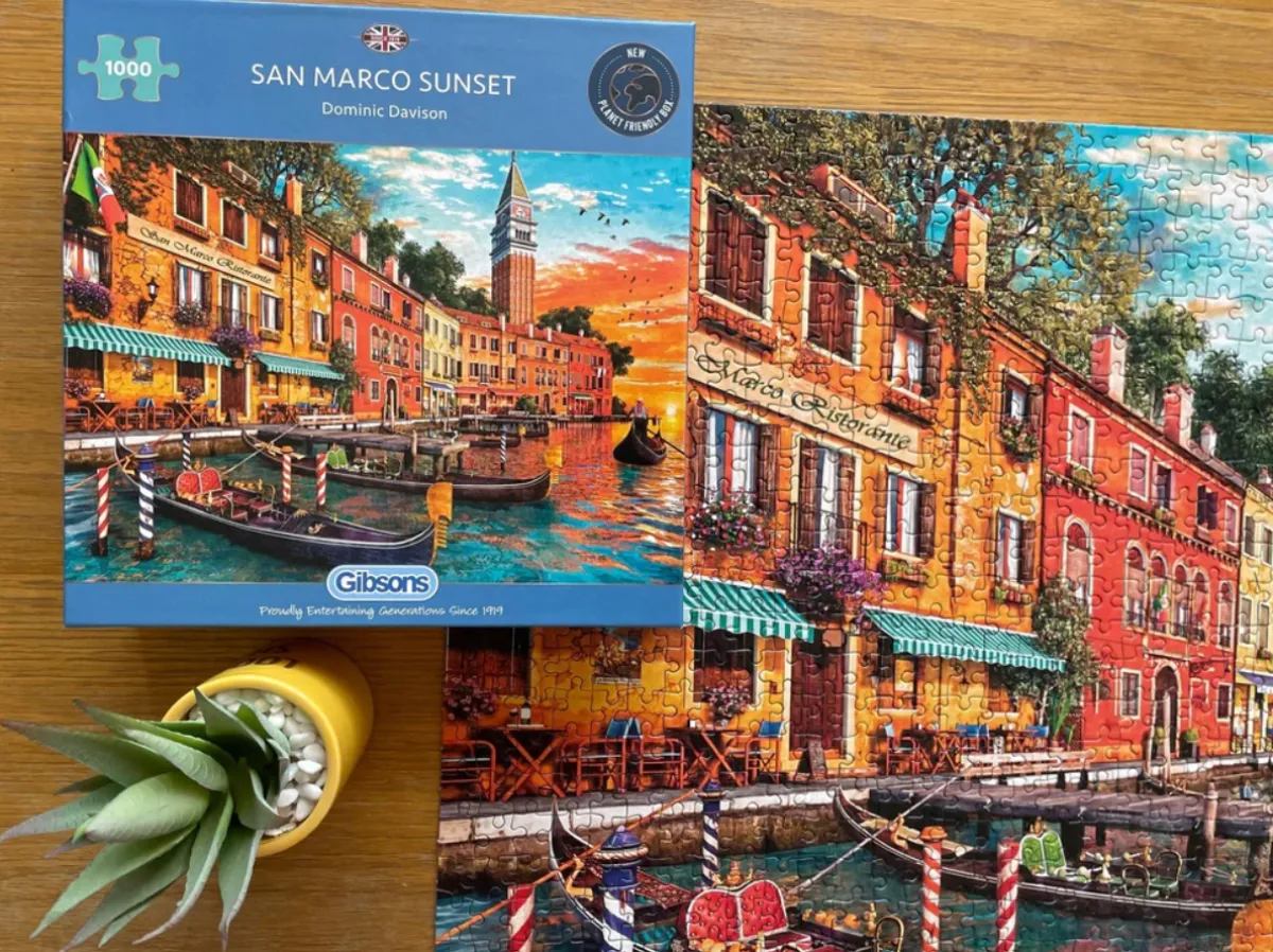 Gibsons Tekening|Steden En Gebouwen<Zonsondergang bij San Marco - puzzel van 1000 stukjes