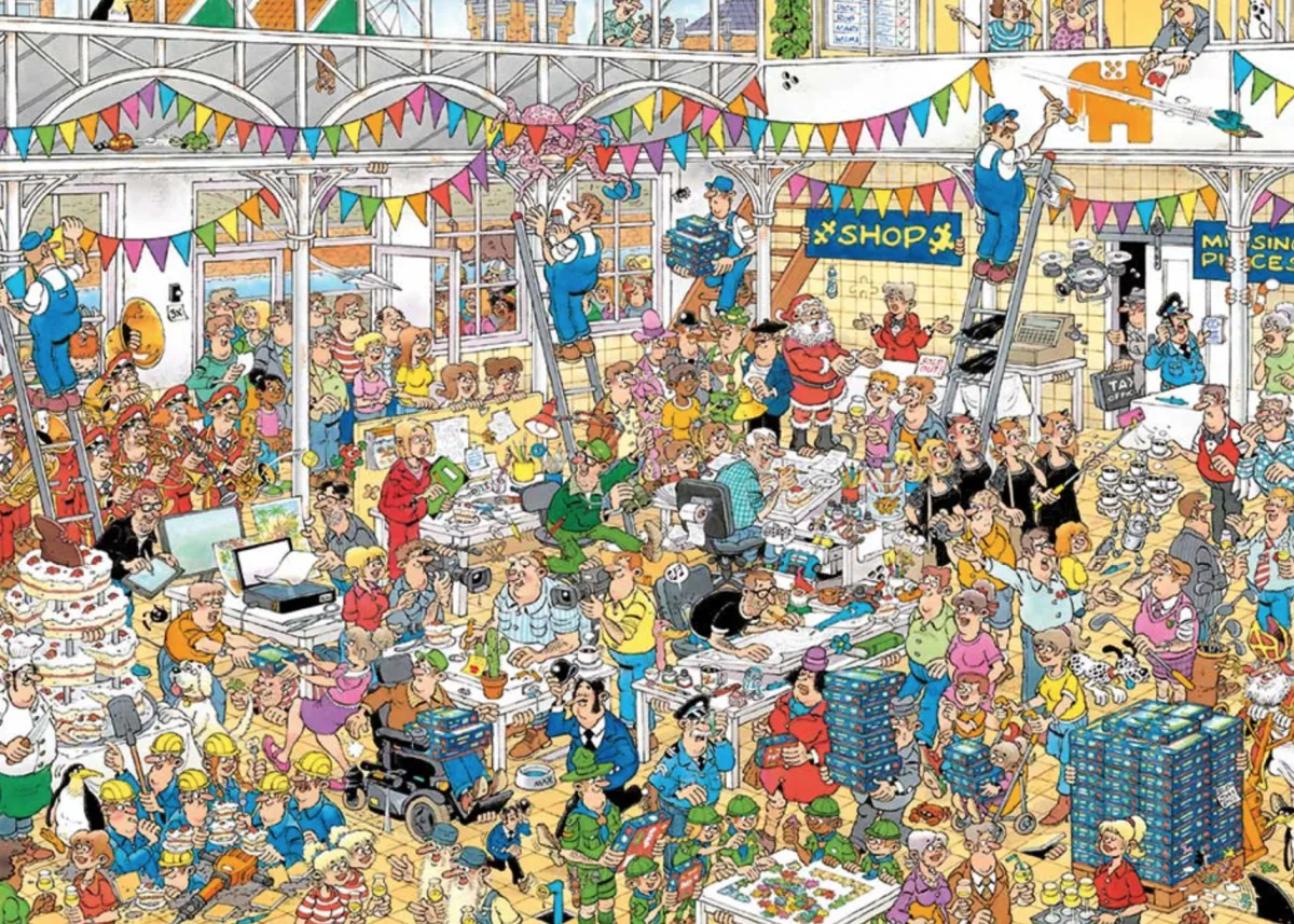 Jumbo 1000-1499<10 jaar Jan van Haasteren Studio - Jan van Haasteren - puzzel van 1000 stukjes