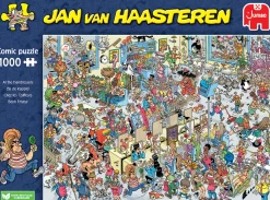 Jumbo 1000-1499<Bij de kapper - Jan van Haasteren - puzzel van 1000 stukjes