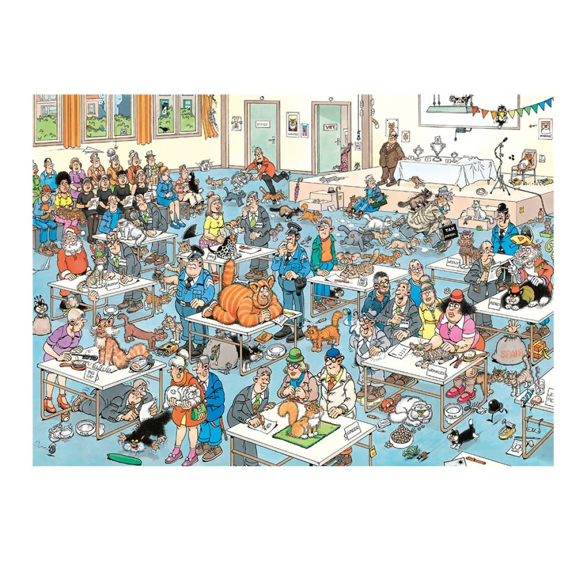 Jumbo 1000-1499<De Kattenshow - Jan van Haasteren - puzzel van 1000 stukjes