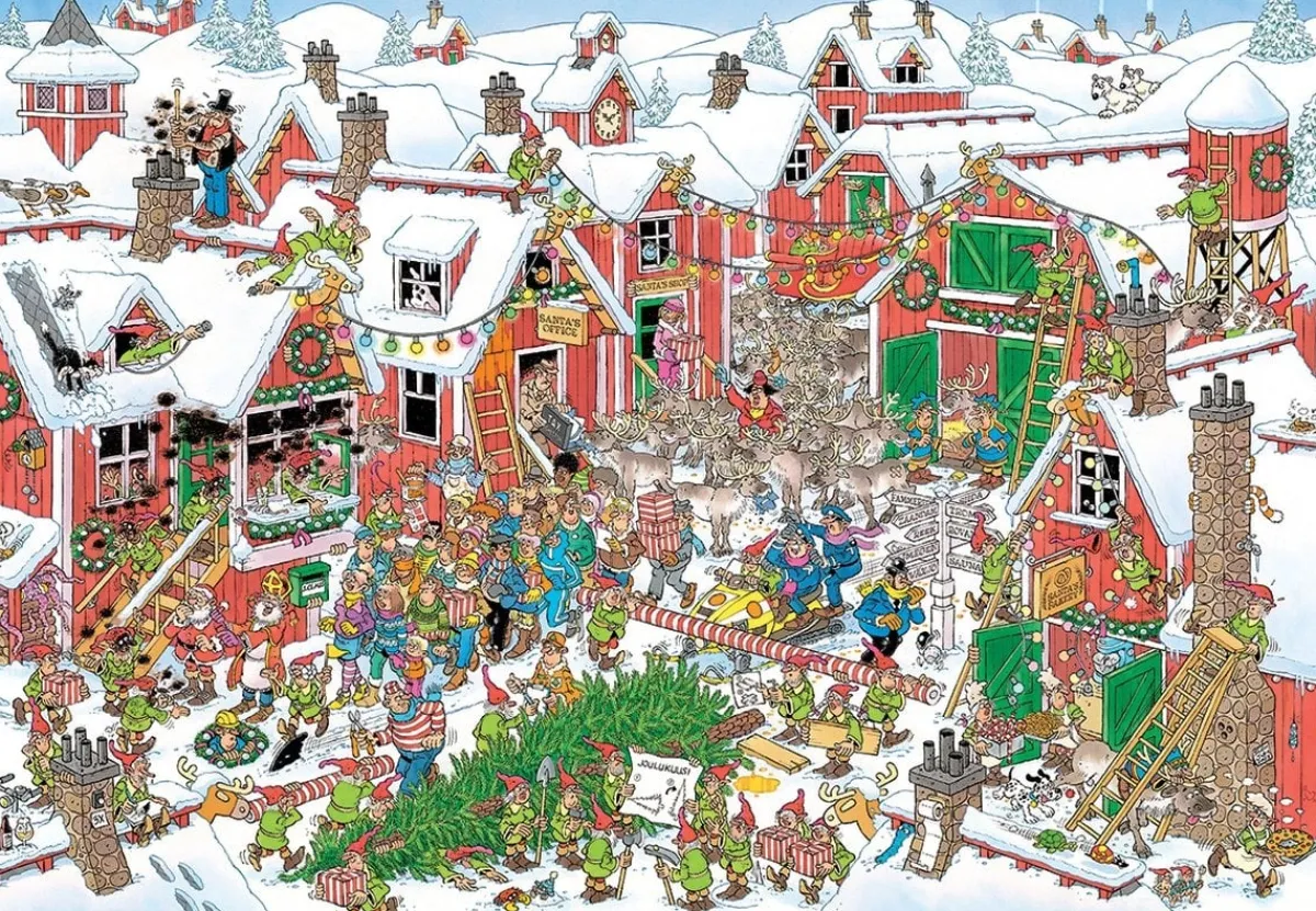 Jumbo 2000 En Meer<Het dorp van de Kerstman - Jan van Haasteren - puzzel van 5000 stukjes