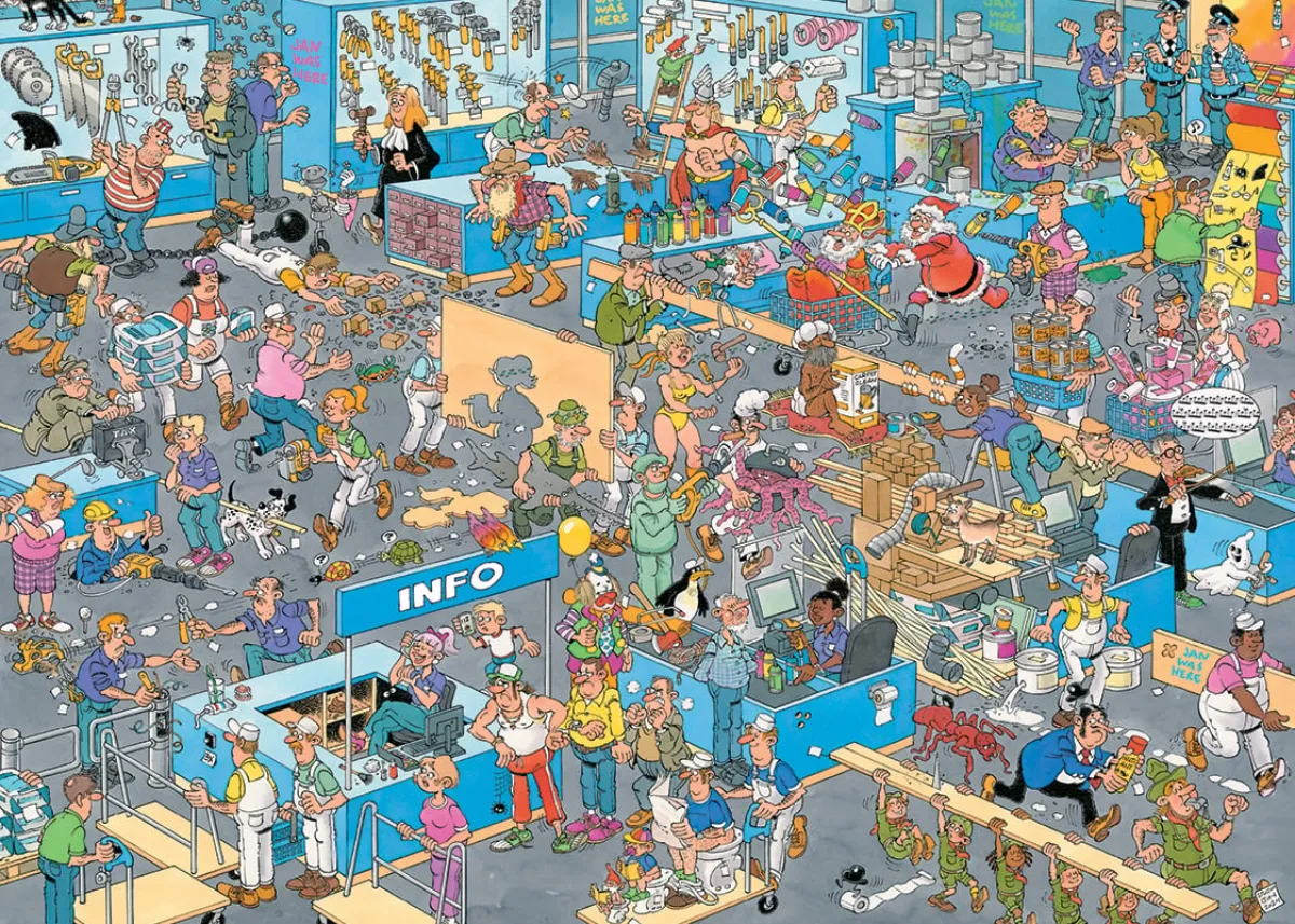 Jumbo Tekening|1000-1499<Hoe je niet moet klussen - JvH - 2 puzzels van 1000 stukjes