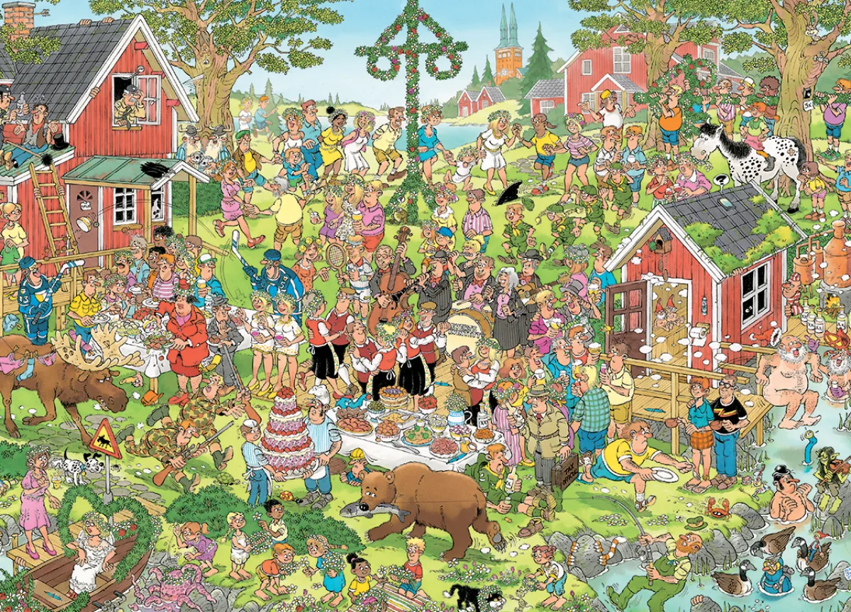Jumbo 1000-1499<Midzomerfeest - Jan van Haasteren - puzzel van 1000 stukjes