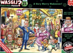 Jumbo Tekening|1000-1499<PRE-ORDER - Wasgij Christmas 21 - A Very Merry Makeover - 2 puzzels van 1000 stukjes